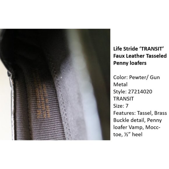 Life Stride ‘TRANSIT’ Faux Leather Tassel Loafers - Picture 11 of 14